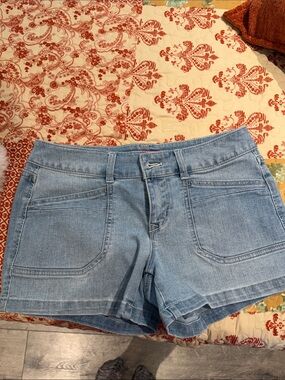 UNIONBAY Light Blue Denim Patch-Pocket Shorts